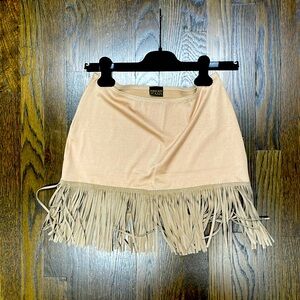 Plein Sud nude mini skirt with tassels